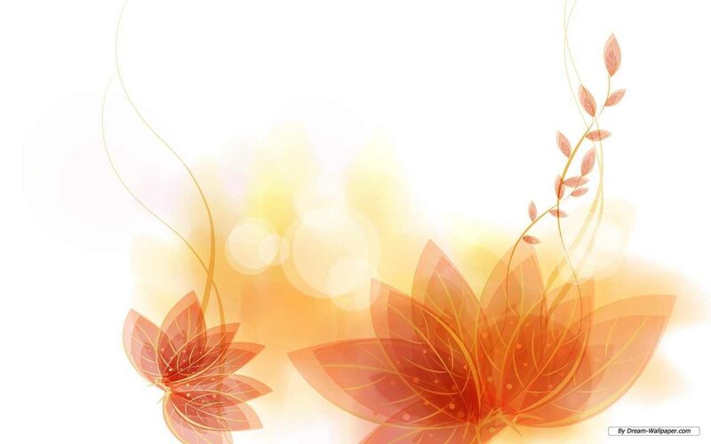 Abstract Floral Design — Orange, Serene