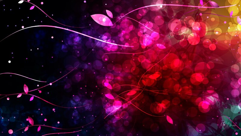 Abstract Floral Design — Pink, Dreamy, Night