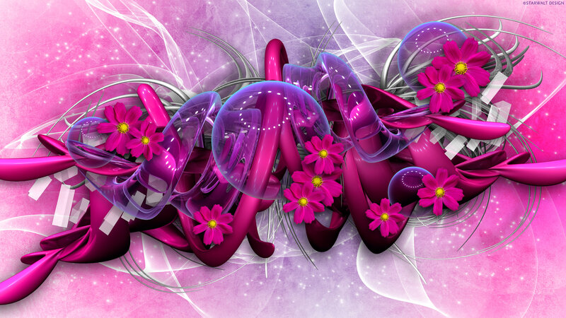 Abstract Floral Design — Pink, Dreamy