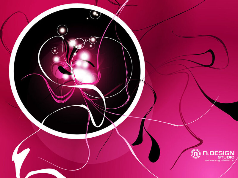 Abstract Floral Design — Pink, Dynamic, Digital Art