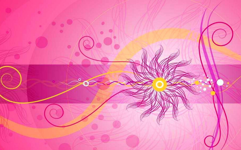 Abstract Floral Design — Pink, Vibrant, Digital Art