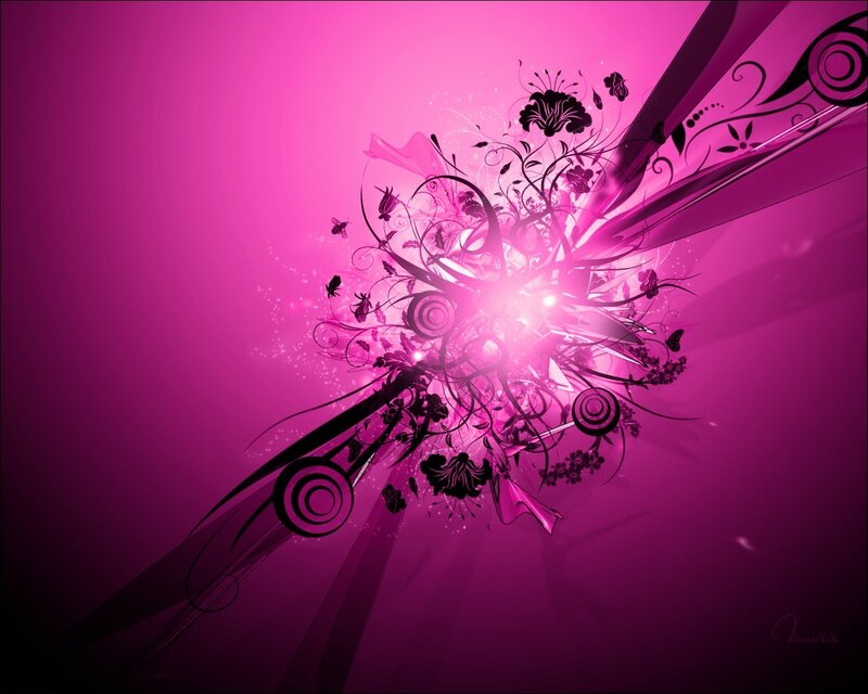 Abstract Floral Design — Pink, Vibrant