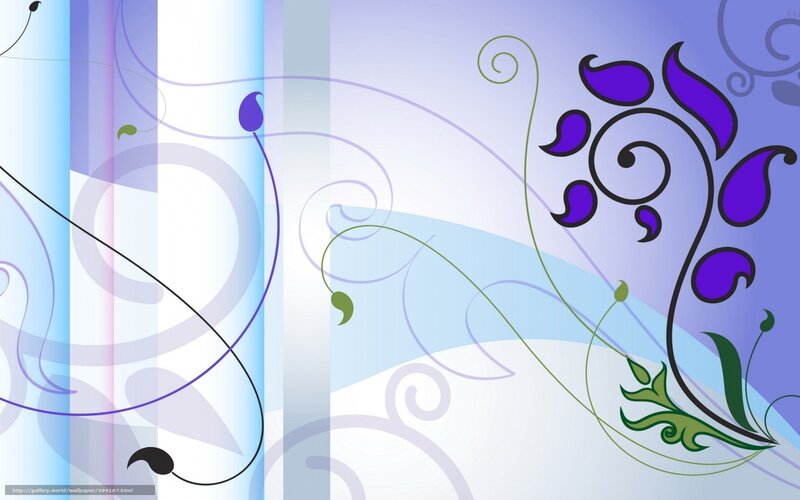 Abstract Floral Design — Purple, Calm, Vector Art