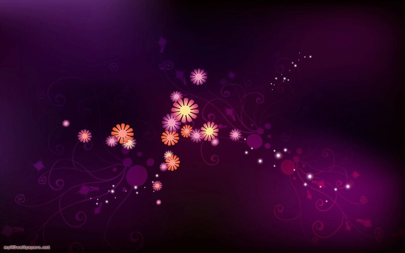 Abstract Floral Design — Purple, Dreamy