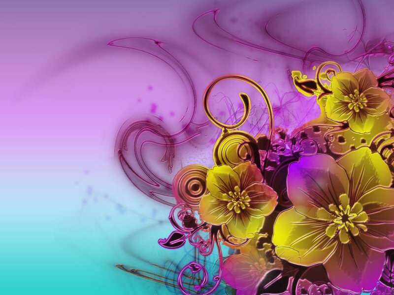Abstract Floral Design — Purple