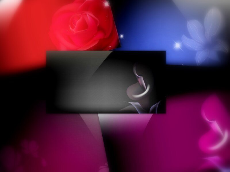 Abstract Floral Design — Red, Dramatic