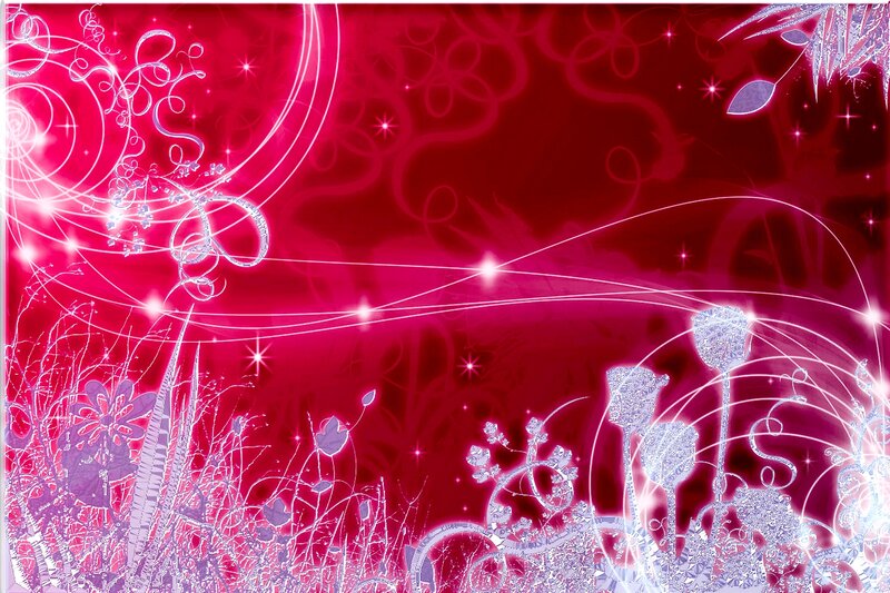 Abstract Floral Design — Red, Dreamy