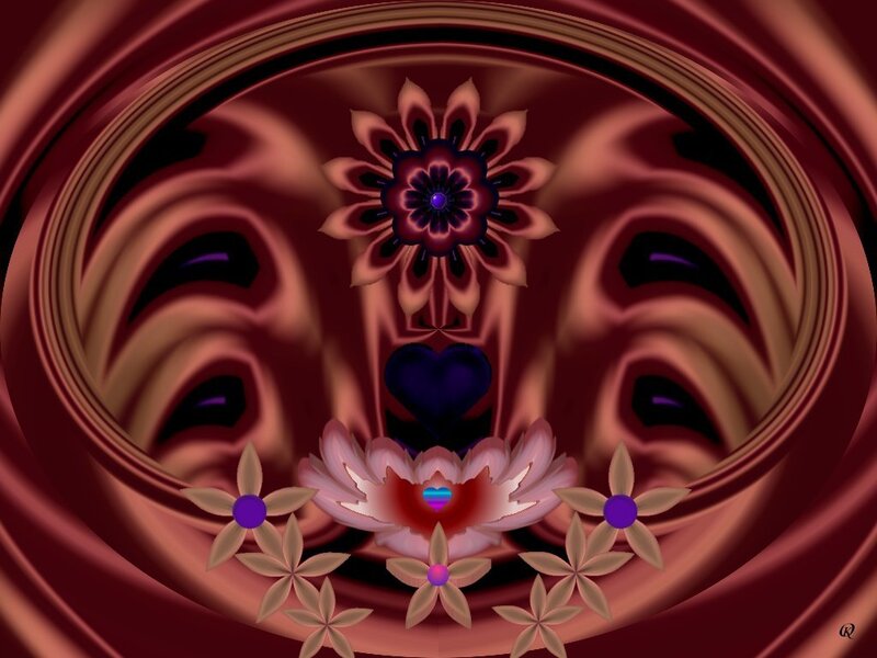 Abstract Floral Design — Red