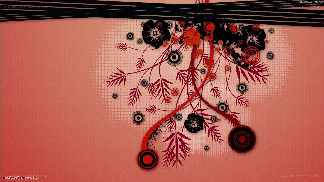 abstract floral design wallpaper