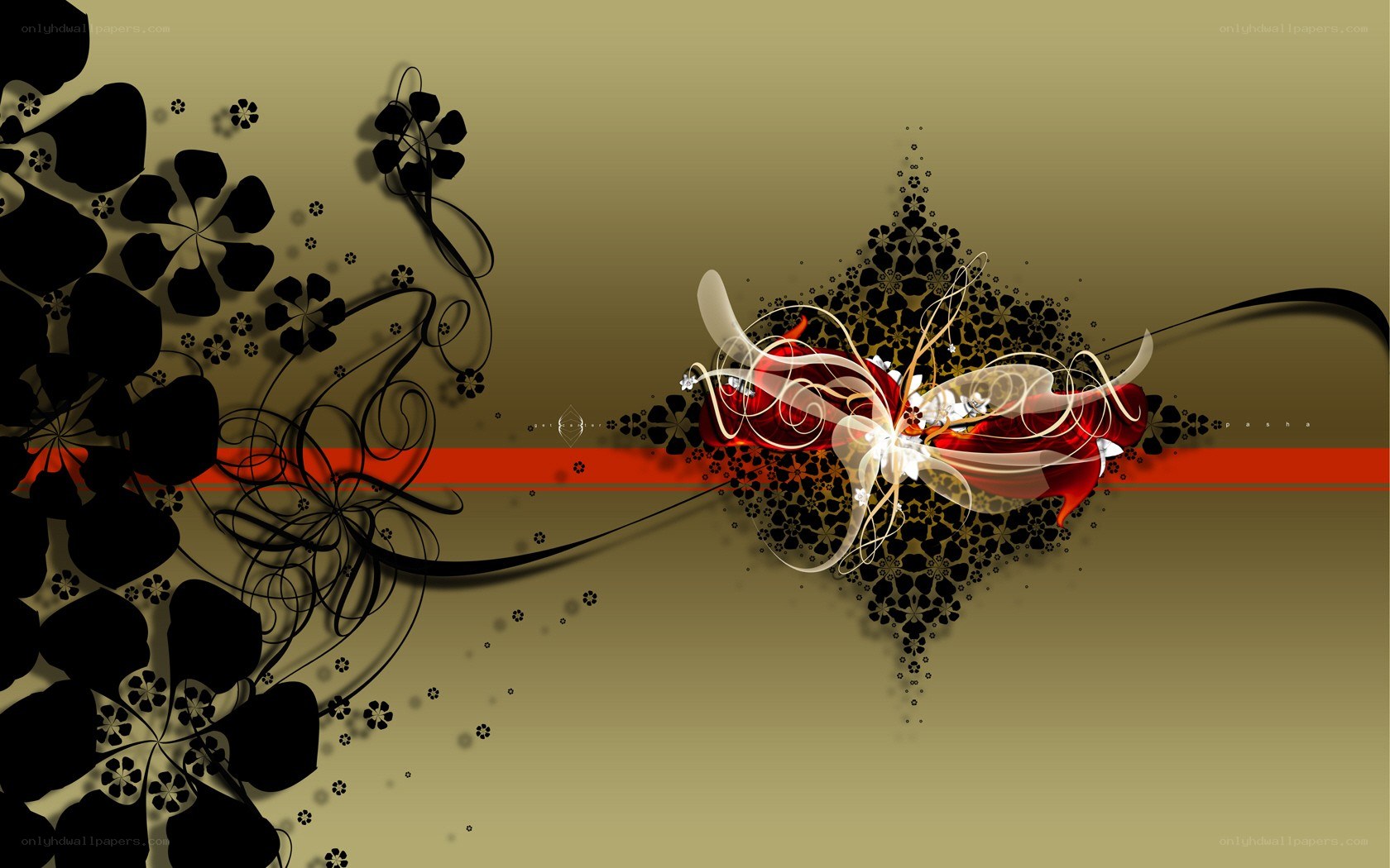 abstract floral design wallpaper
