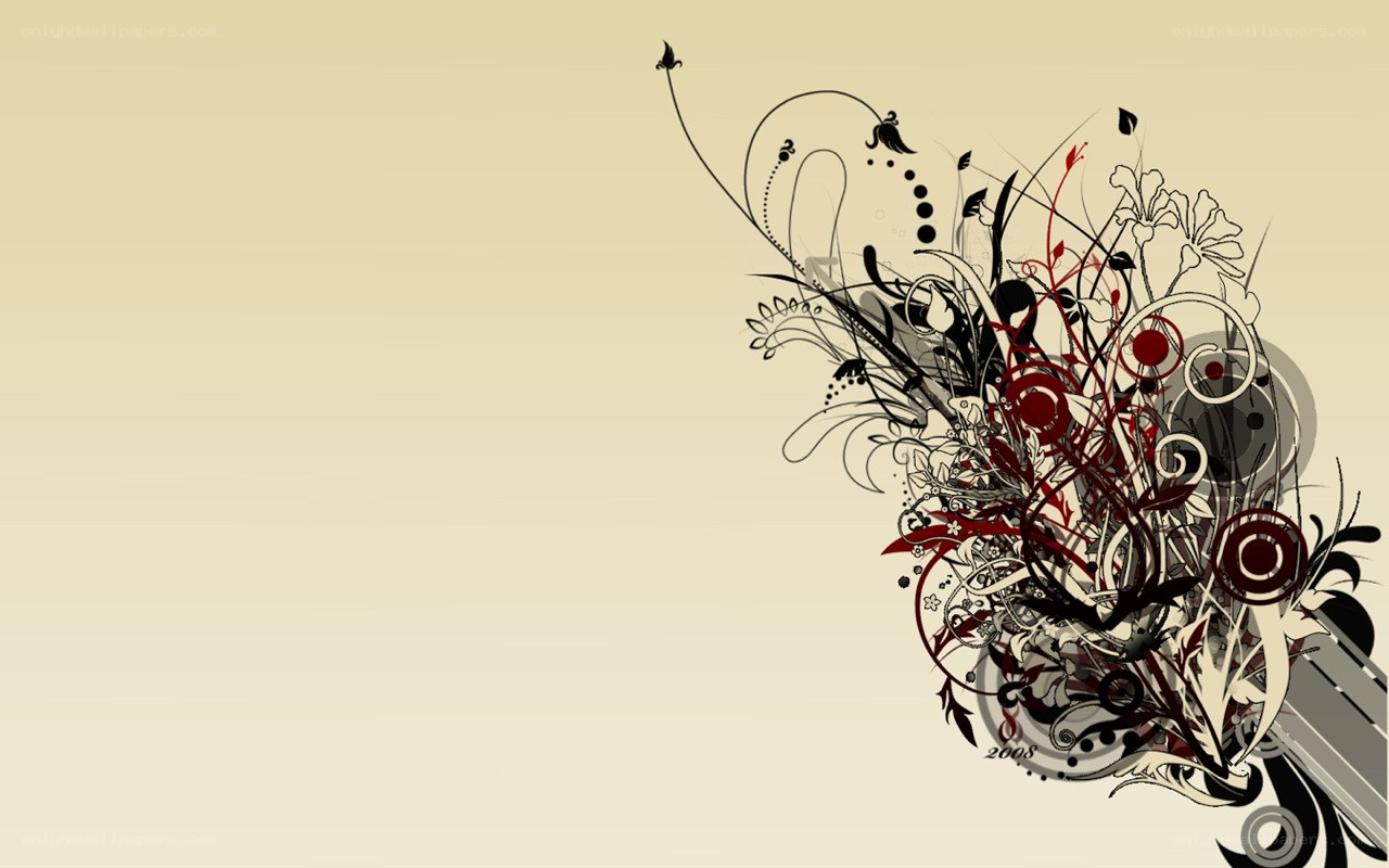 abstract floral design wallpaper