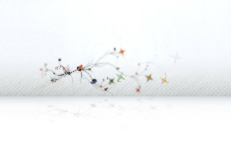 Abstract Floral Design — White, Calm, Digital Art