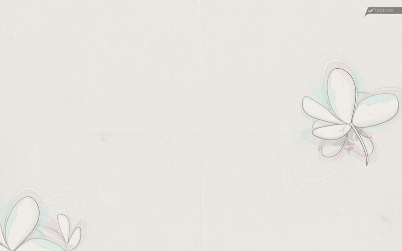 Abstract Floral Design — White, Calm