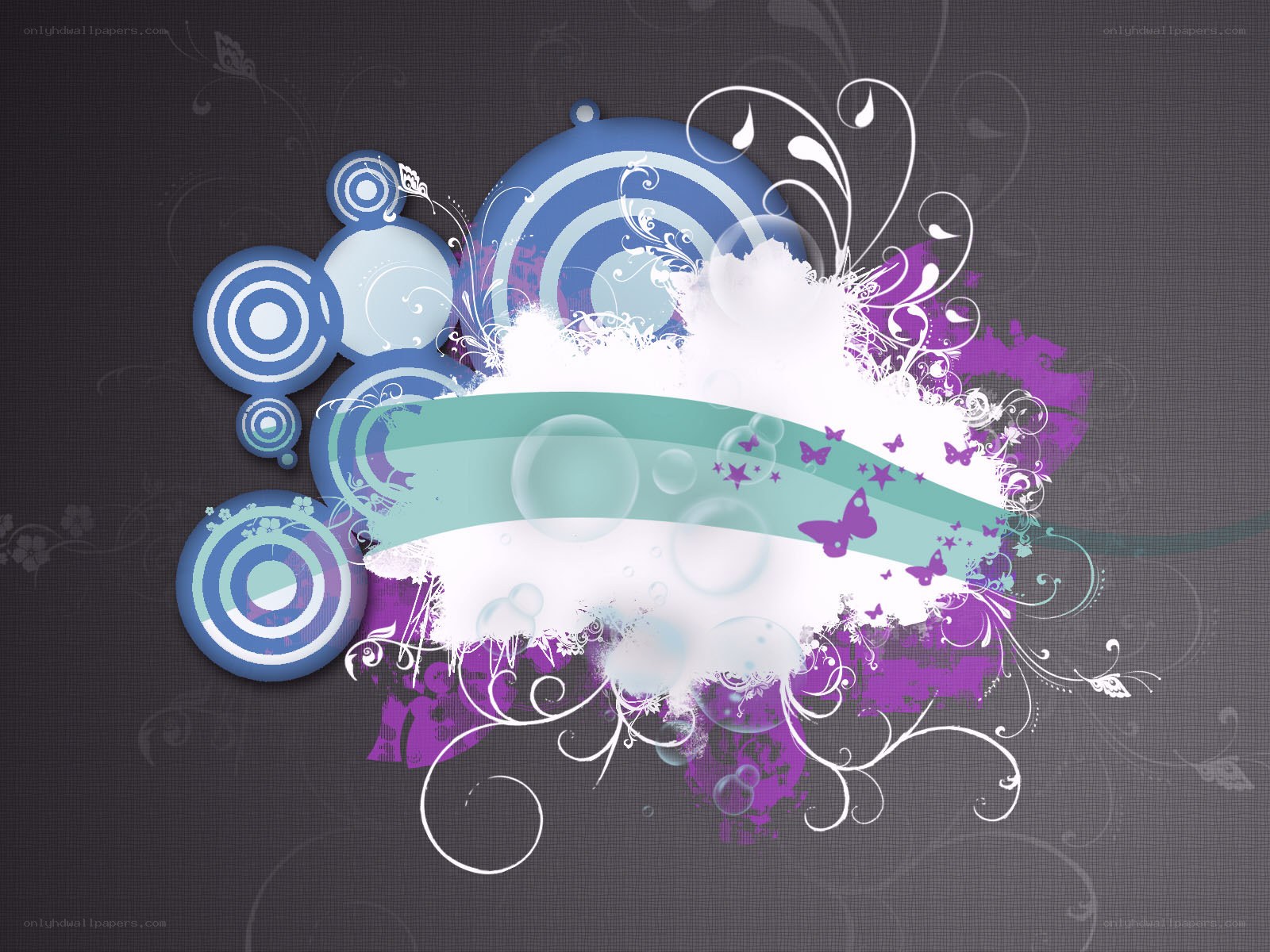 abstract floral design with circles