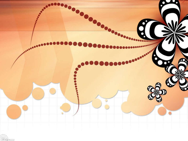abstract floral design with dots