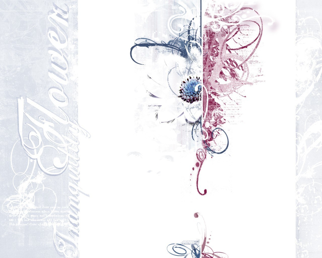 abstract floral design with text