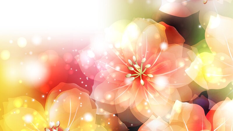 Abstract Floral Design — Yellow, Bright
