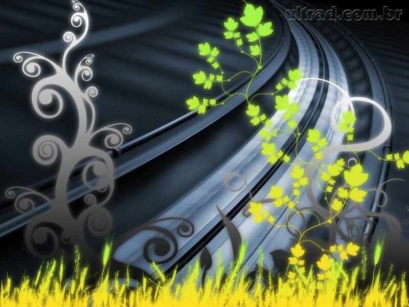Abstract Floral Design — Yellow, Dynamic