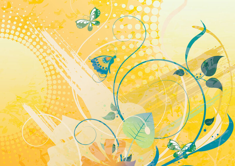 Abstract Floral Design — Yellow