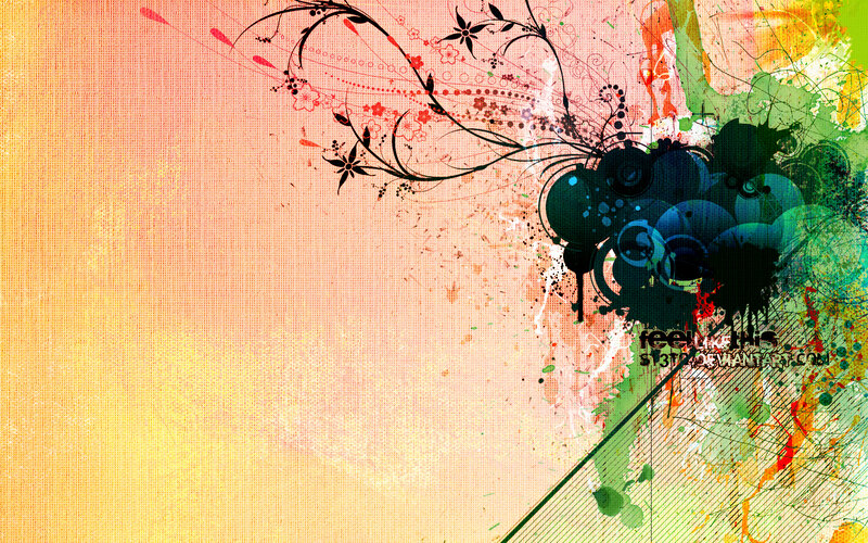 Abstract Floral Design — Yellow, Vibrant, Digital Art, Flowers