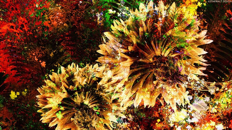 Abstract floral digital art