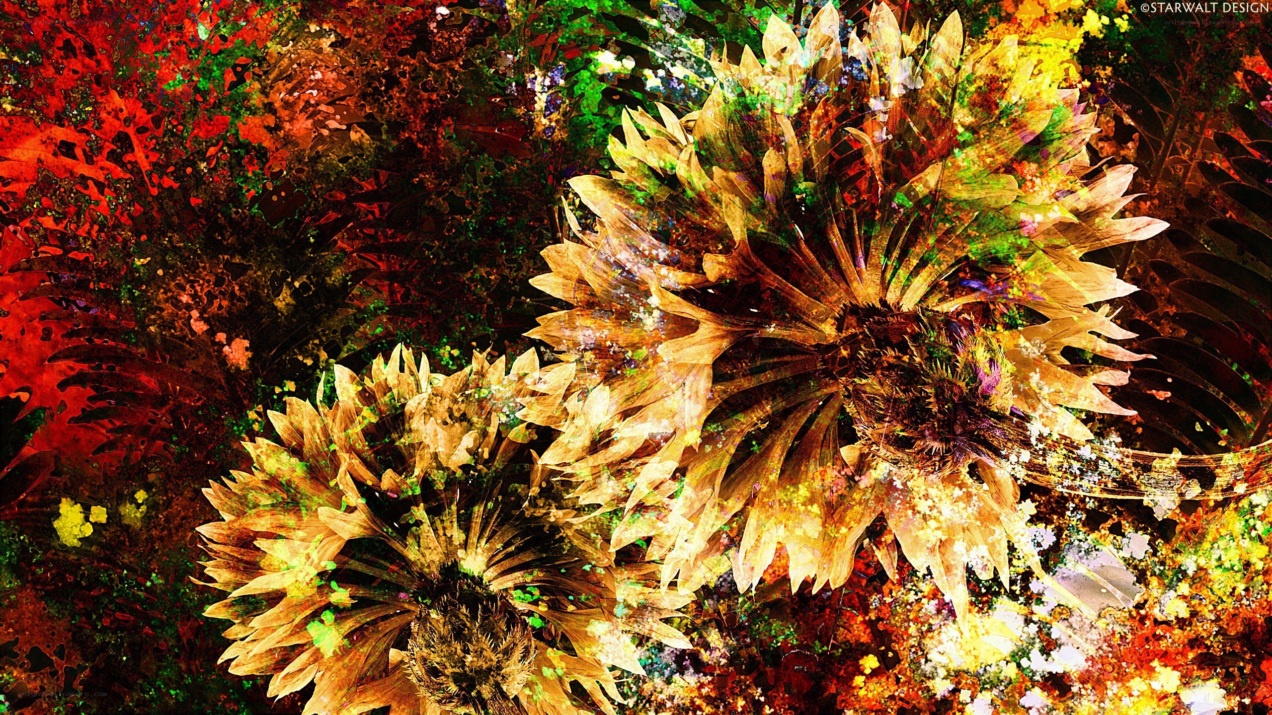 Abstract floral digital art