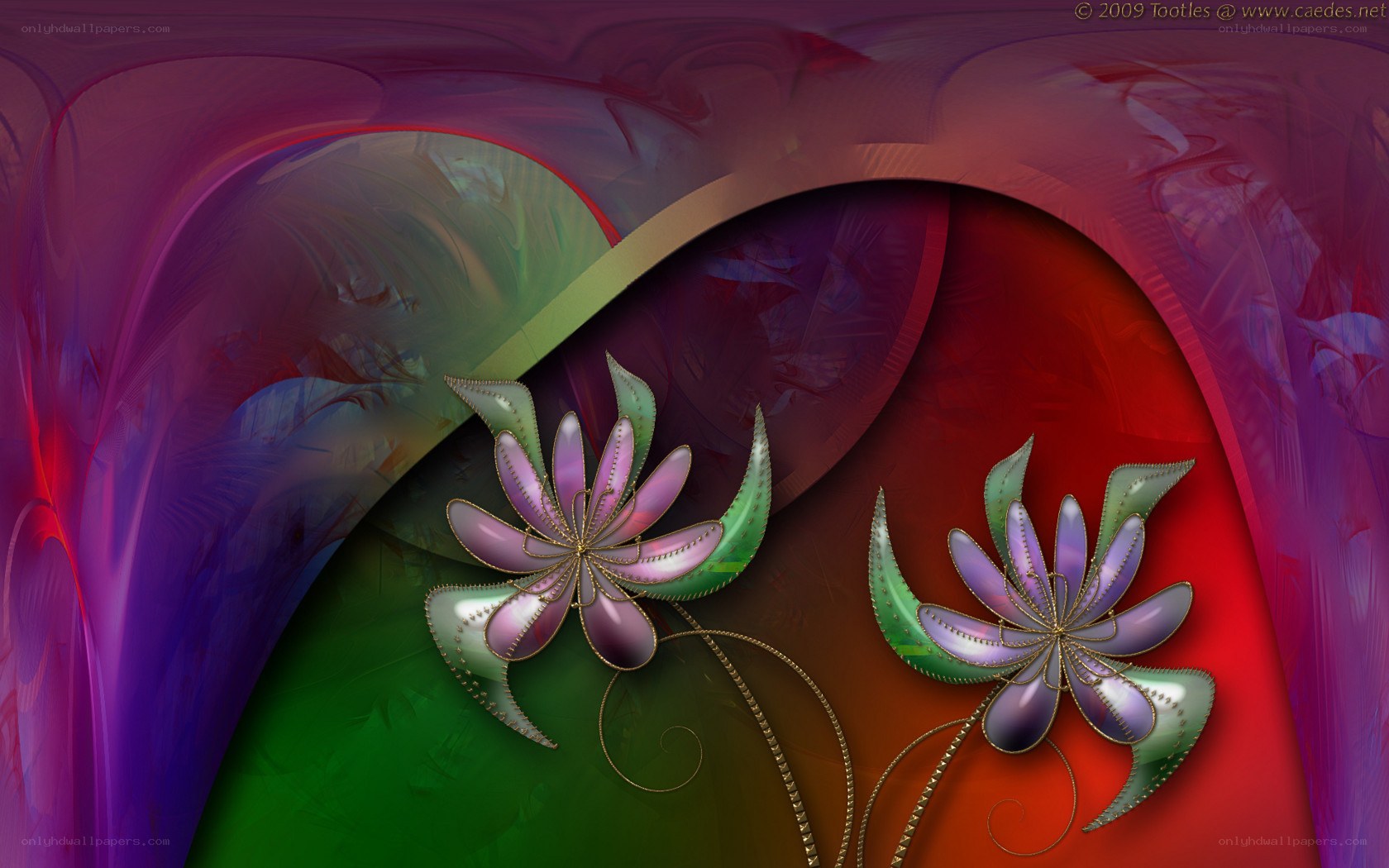 Abstract floral digital art