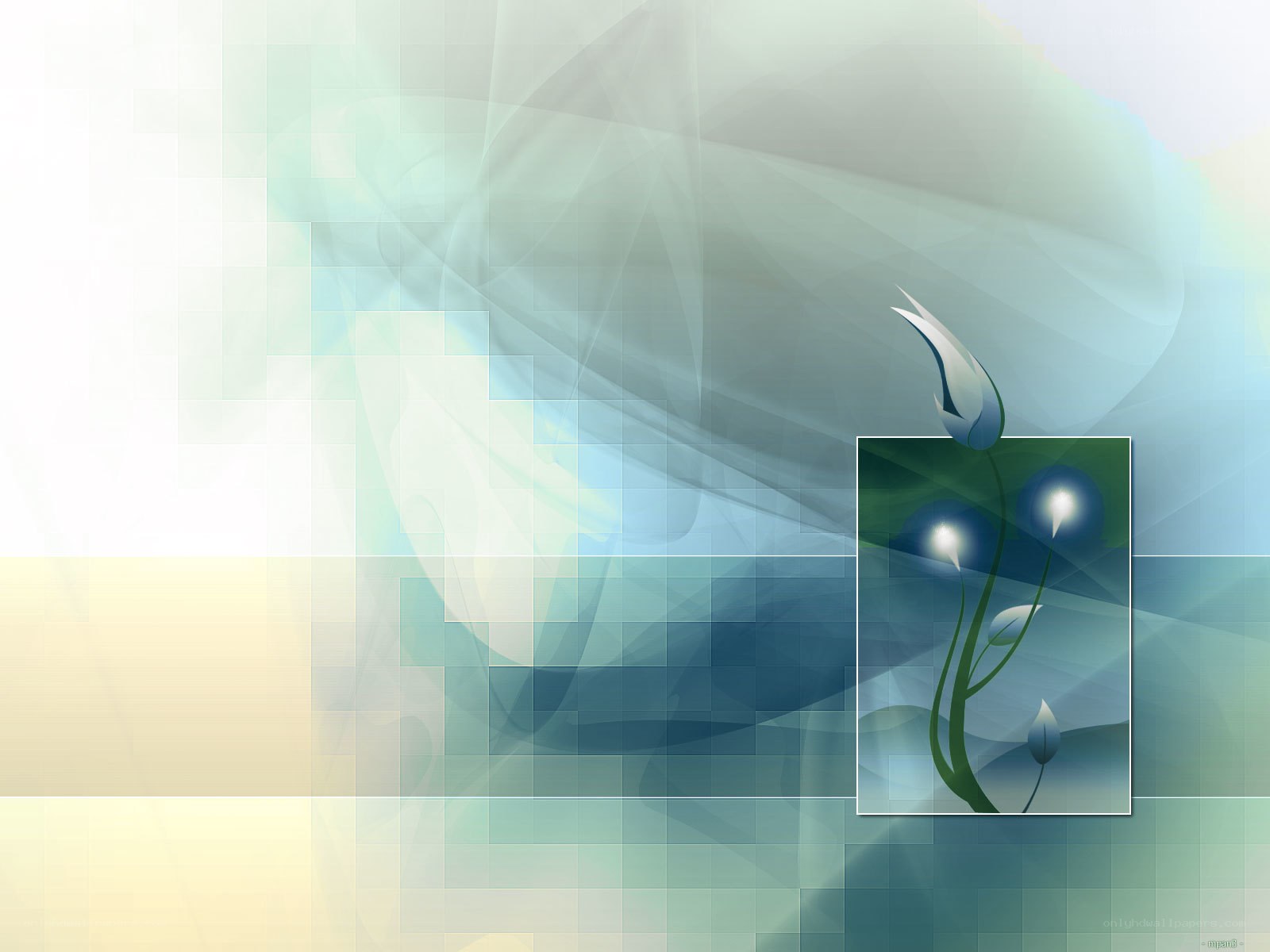 Abstract floral digital art
