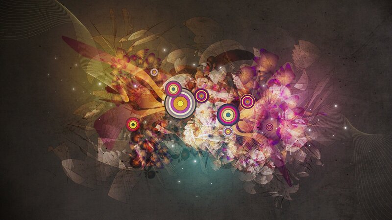 Abstract floral digital art