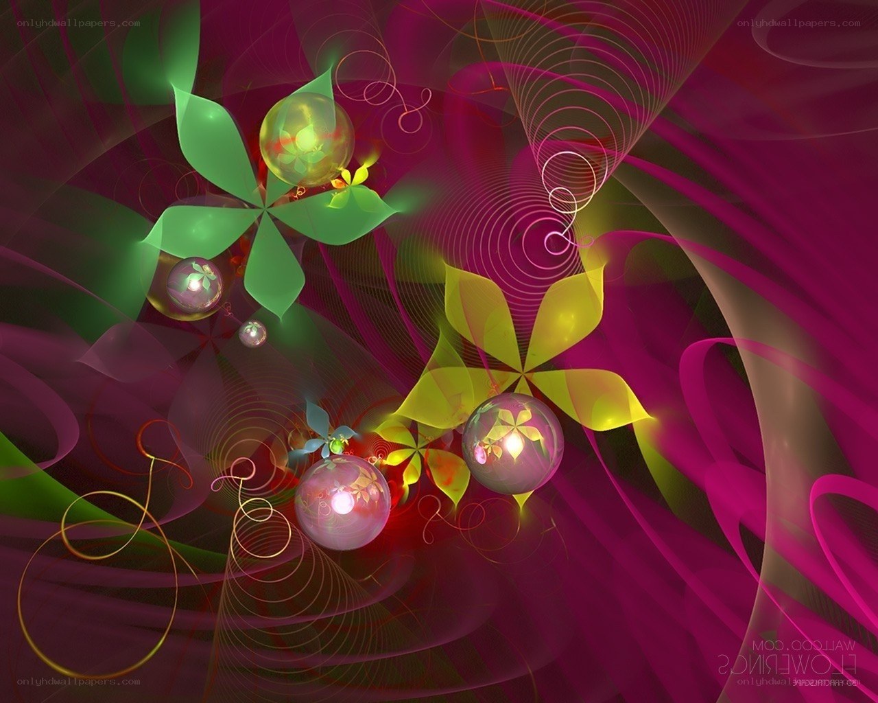 Abstract floral digital art