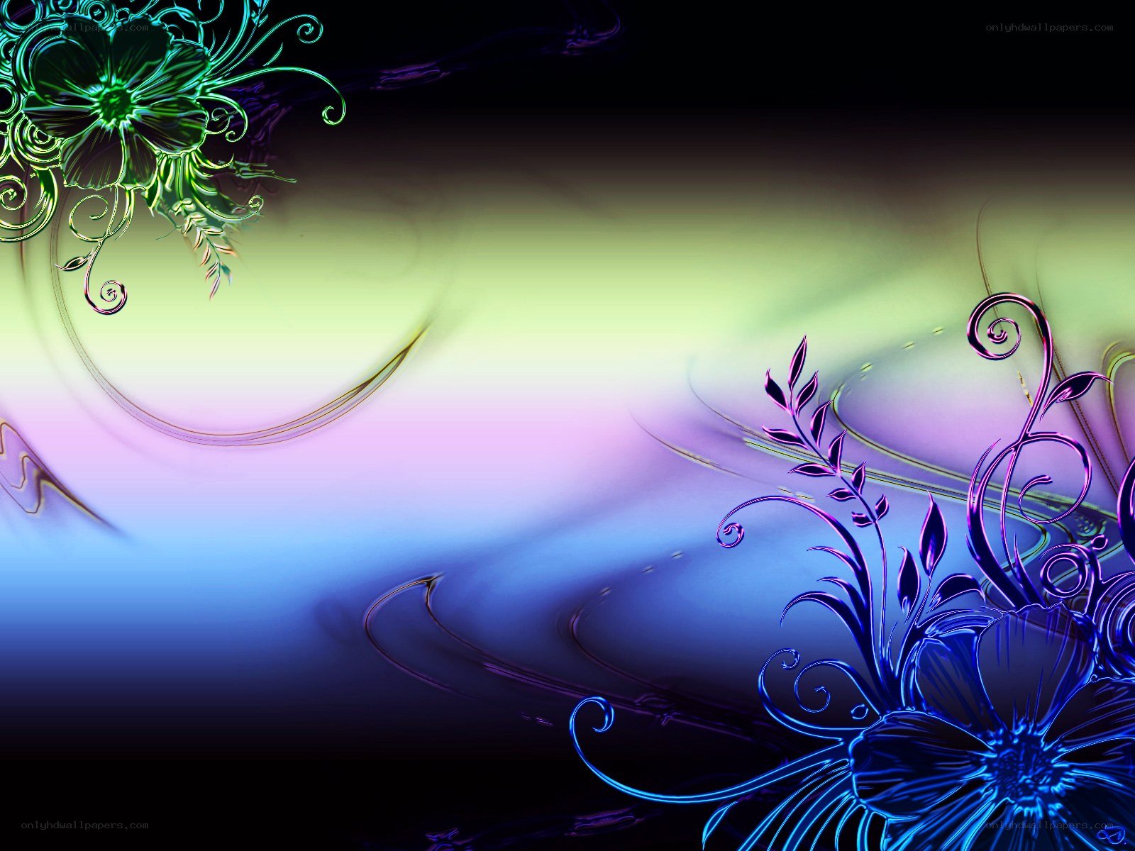 Abstract floral digital art