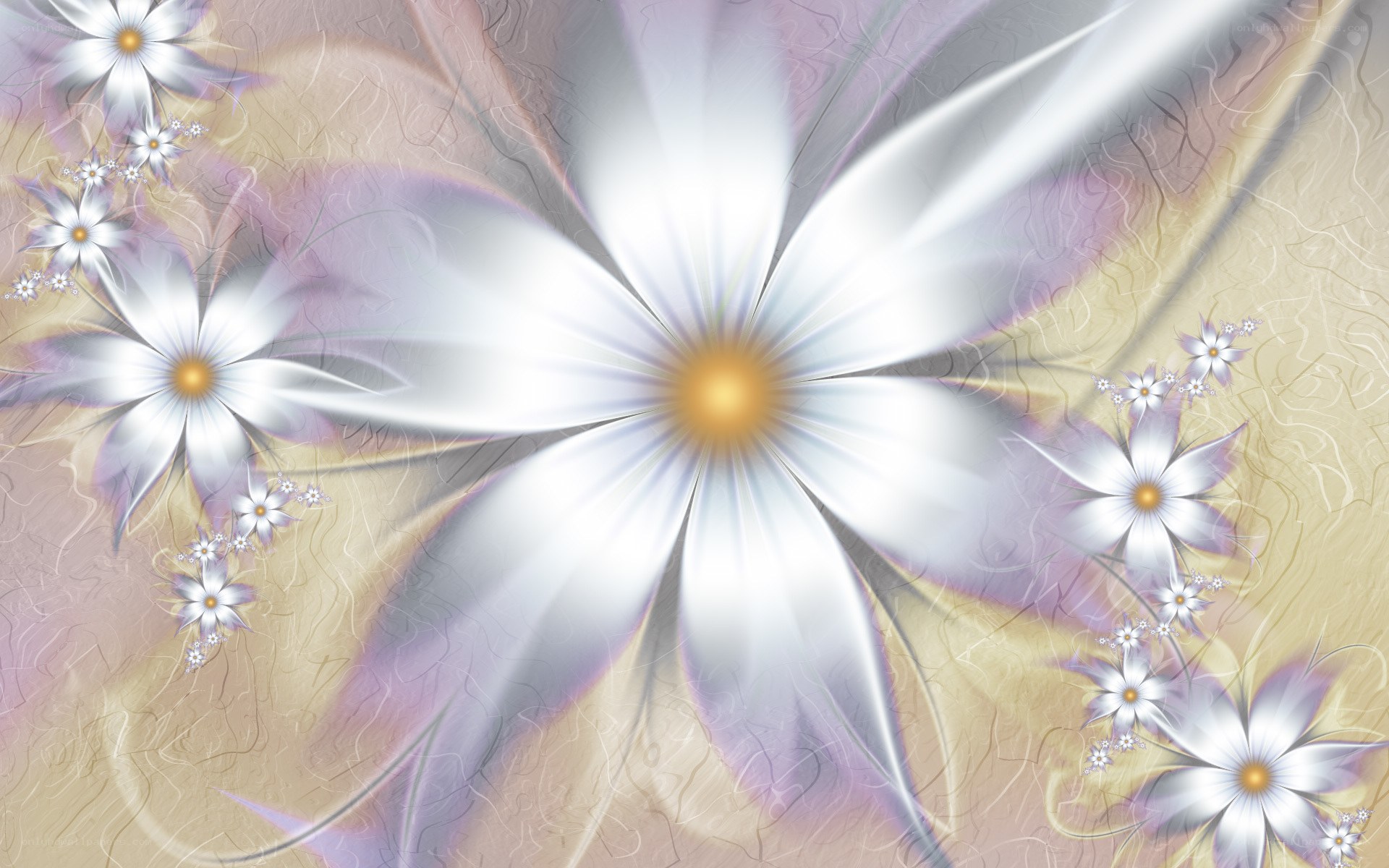 Abstract floral digital art