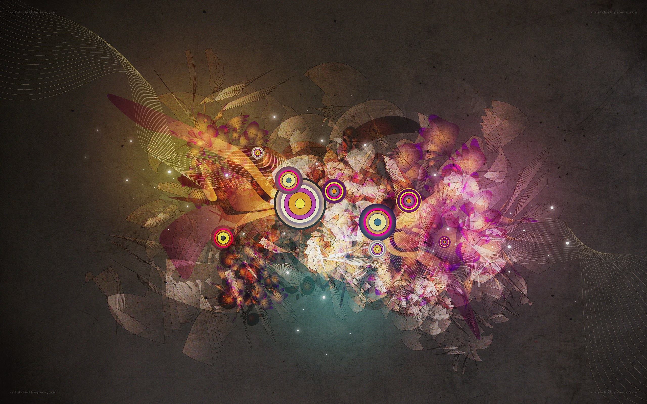 Abstract floral digital art