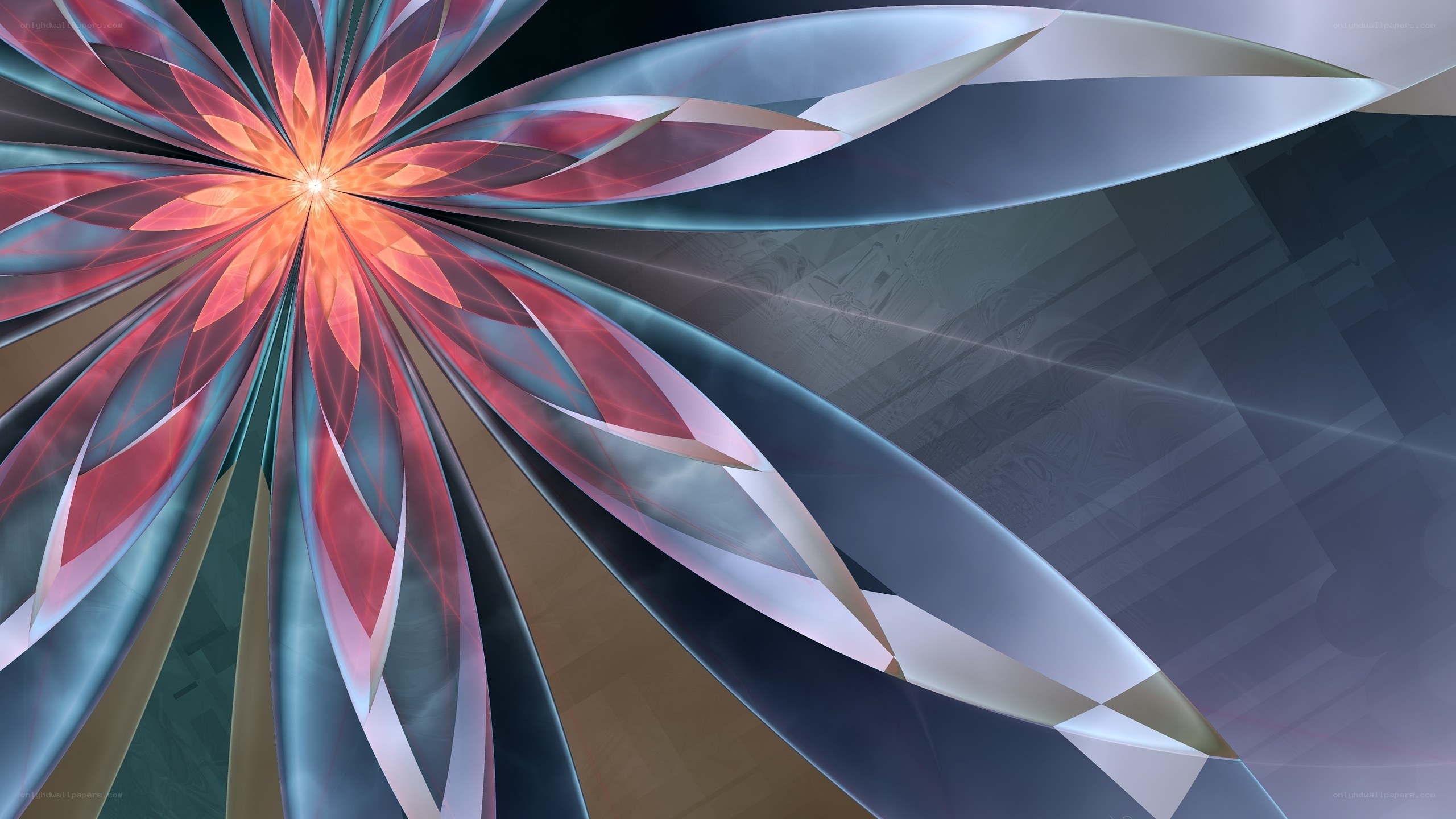Abstract floral digital art