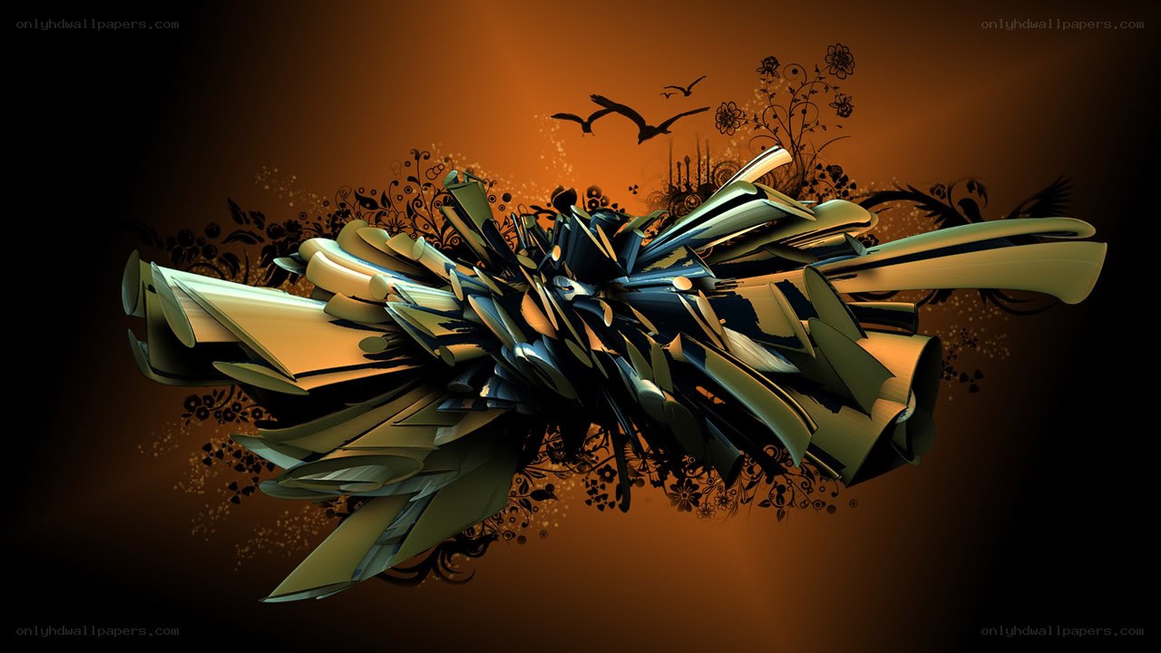 Abstract floral explosion art