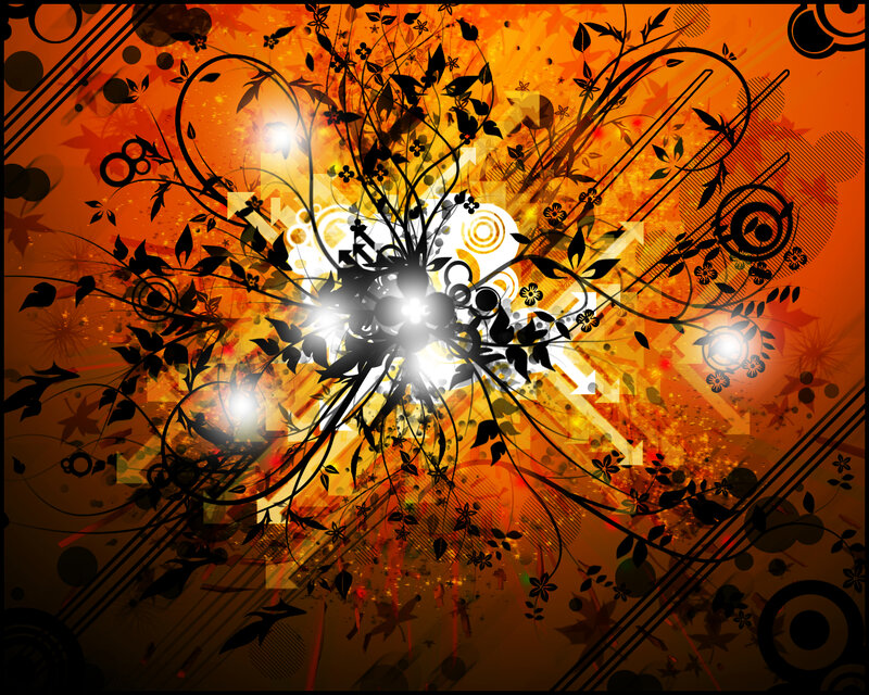 abstract floral explosion design