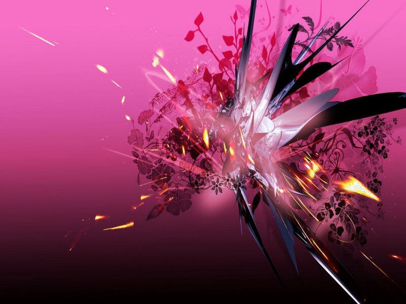 Abstract Floral Explosion — Pink