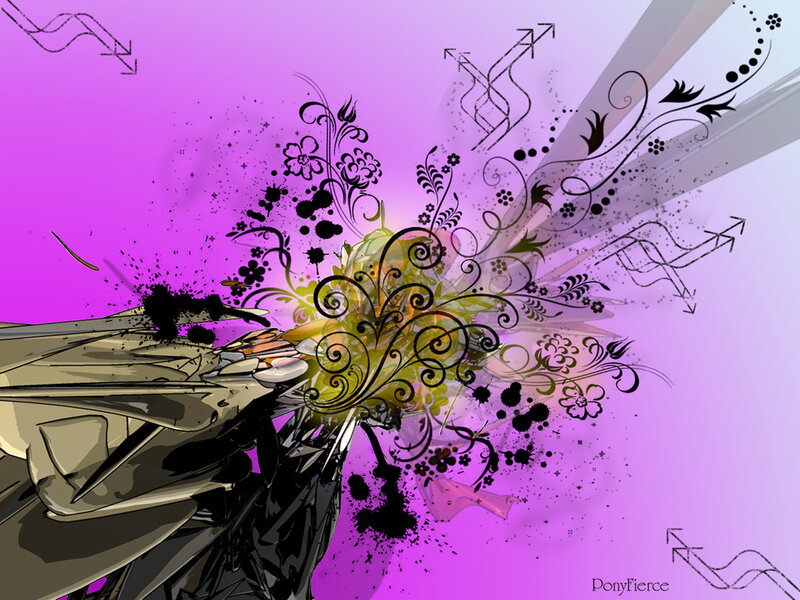 Abstract Floral Explosion — Purple