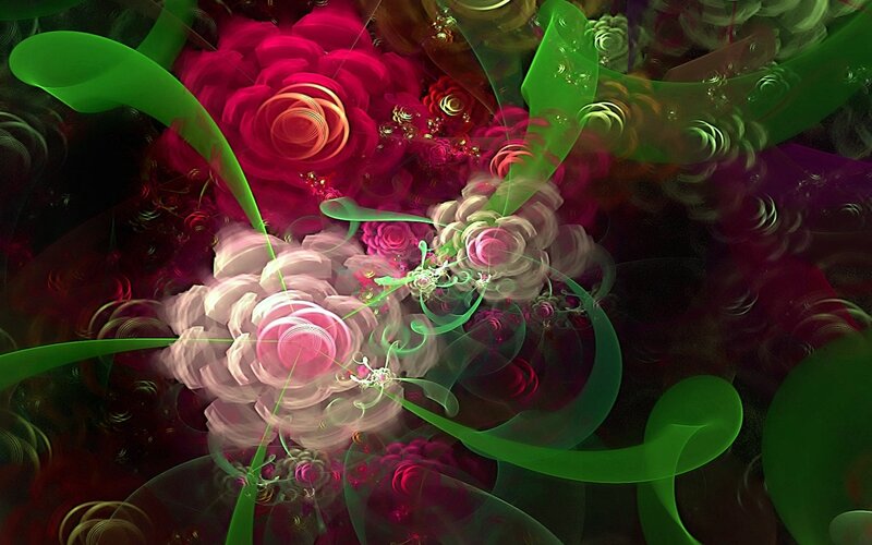 Abstract floral fractal art