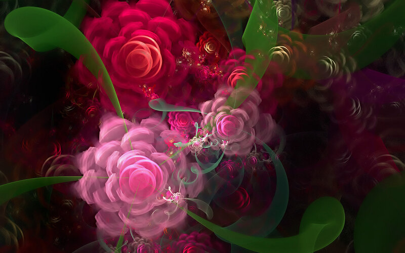 Abstract floral fractal art