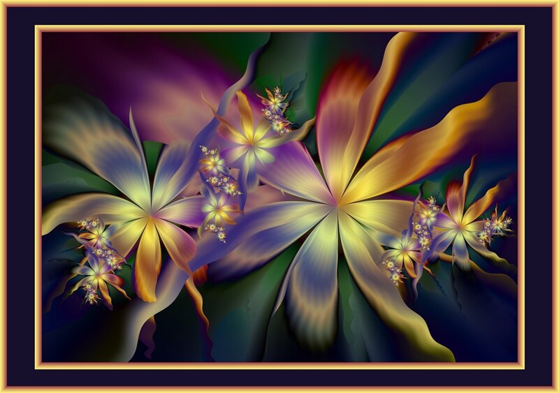 Abstract floral fractal art