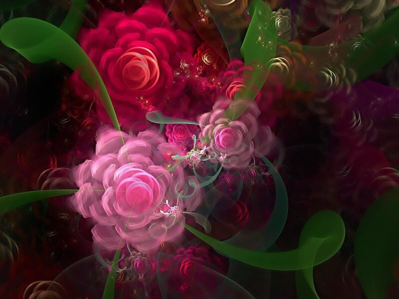 Abstract floral fractal art