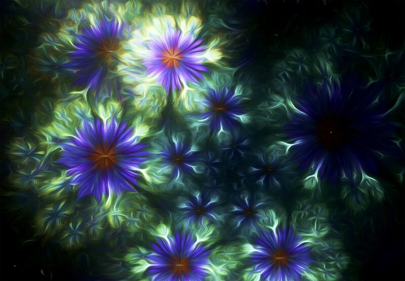 Abstract floral fractal art