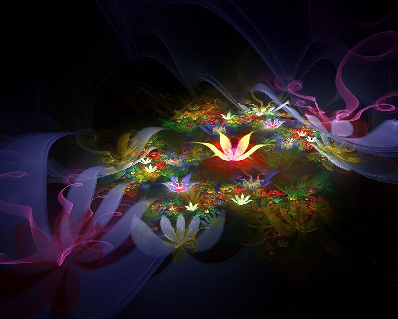 Abstract floral fractal art