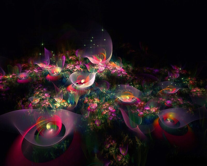 Abstract floral fractal art