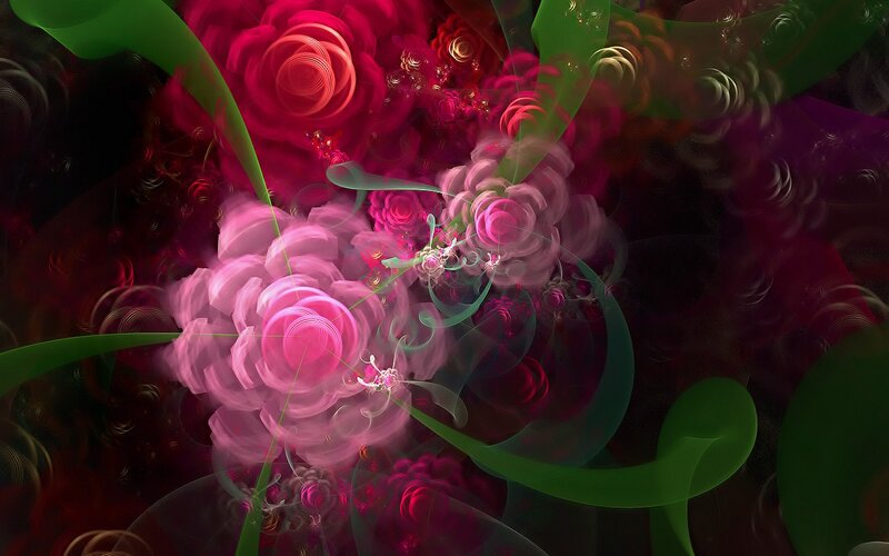 Abstract floral fractal art