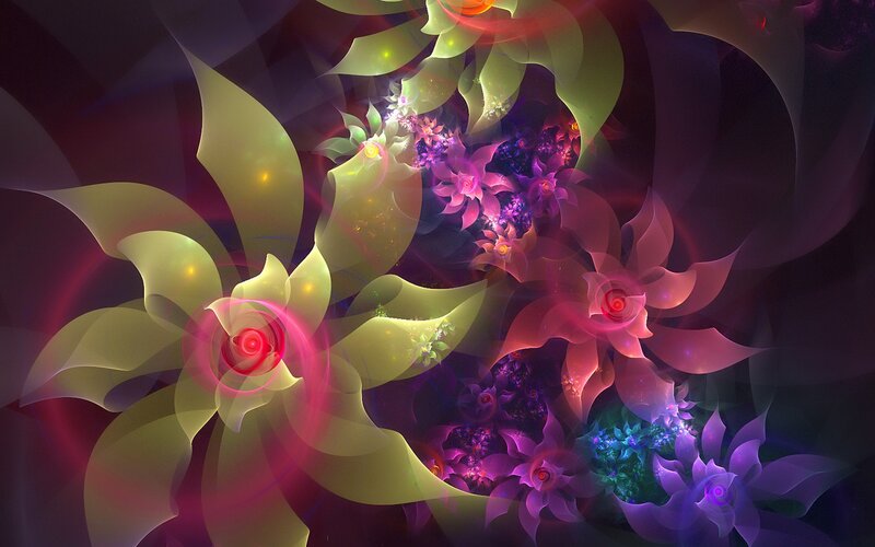 Abstract floral fractal art