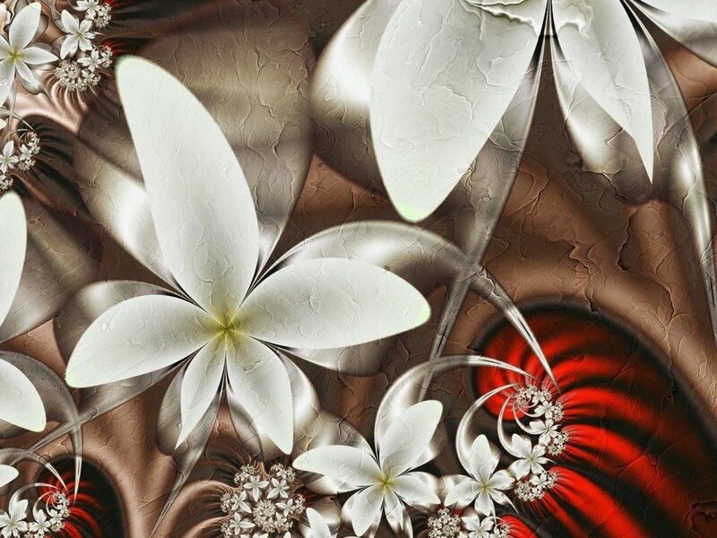 Abstract floral fractal art