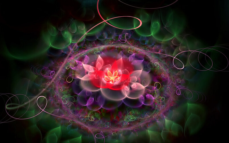 Abstract floral fractal design