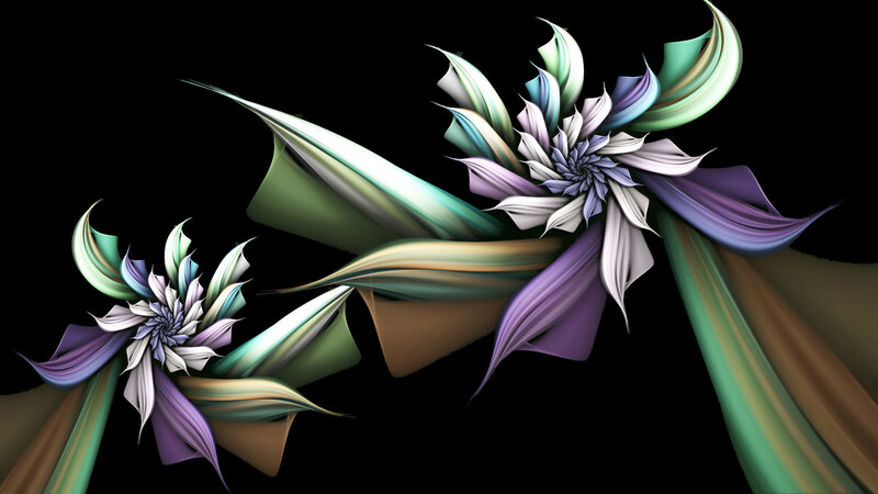 Abstract floral fractal design